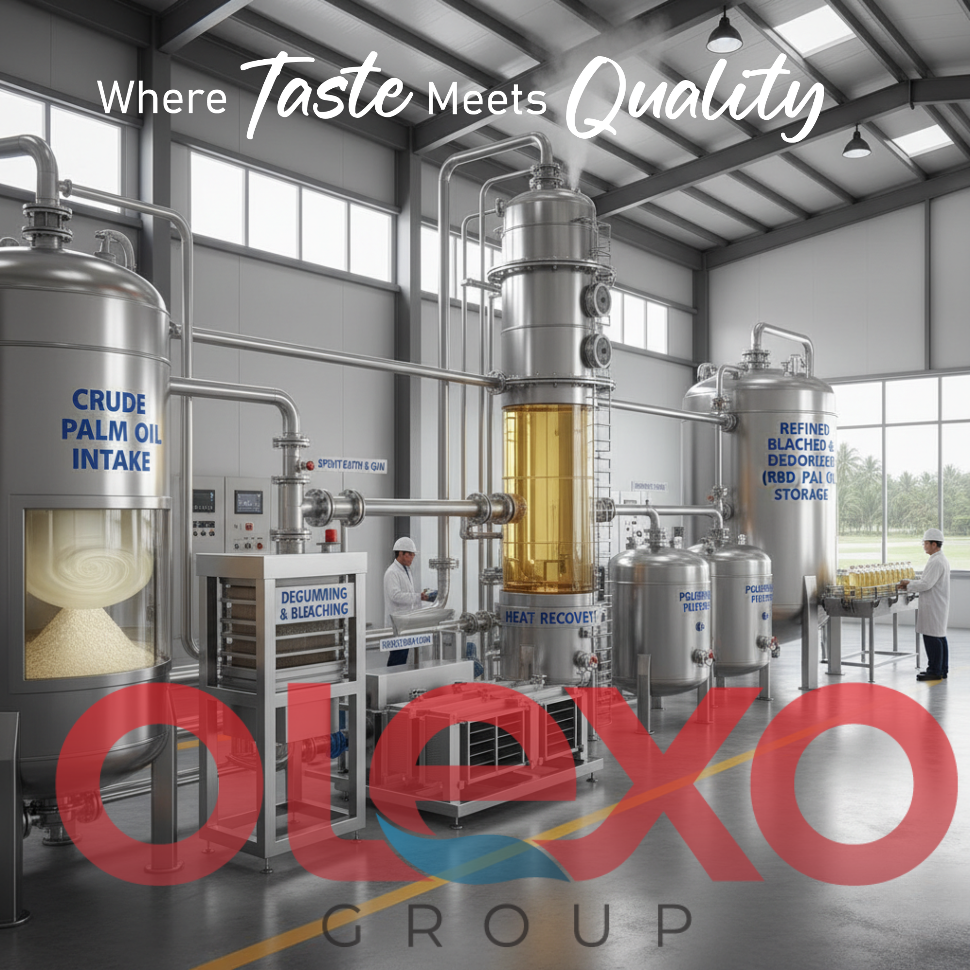 refining process of RBD (Refined, Bleached, and Deodorized) palm oil